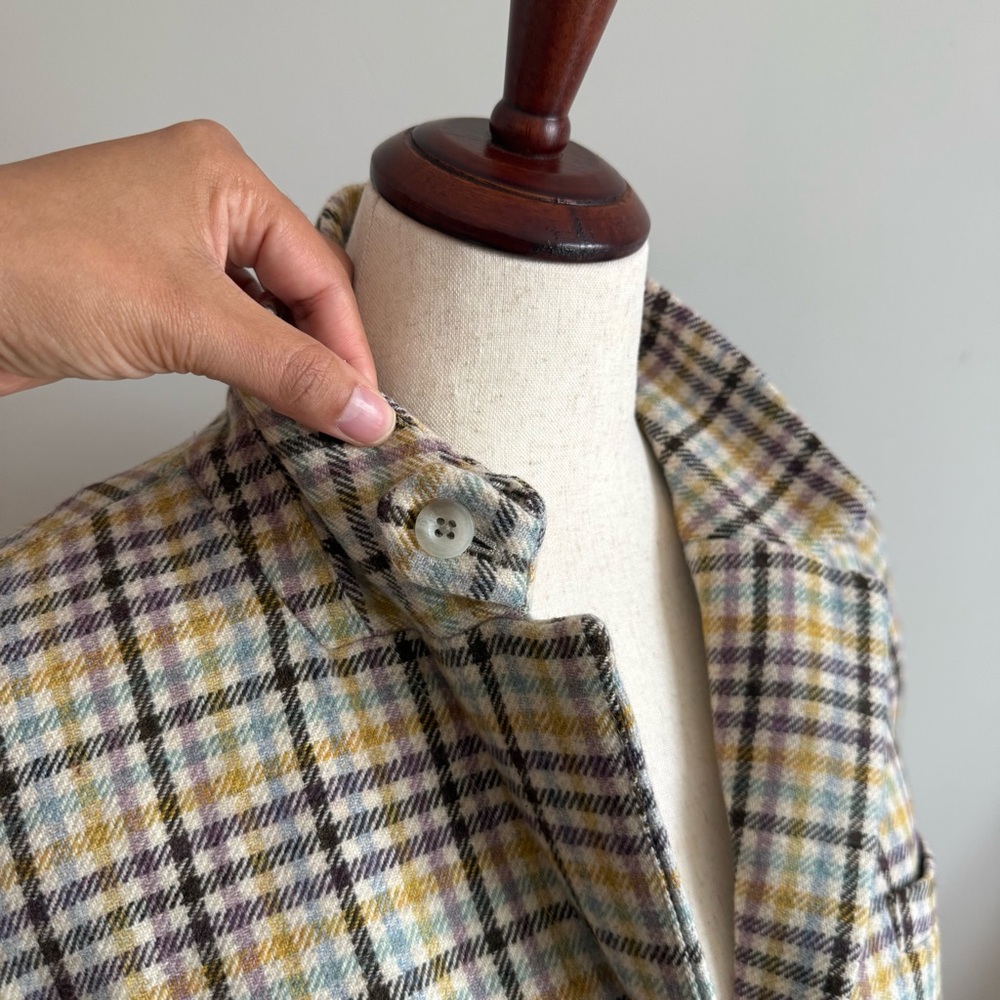 L.L. Bean Women's Multicolor Plaid Blazer - Picture 3 of 9